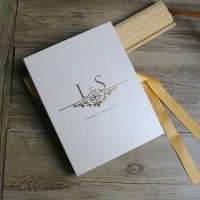 Hardcover Box Gold Mirror Acrylic Invitation Card Wedding Invitation Customized
